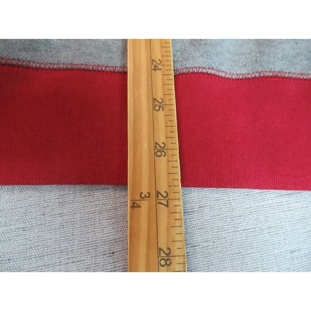 Tommy Hilfiger Sweatshirt Mens Large Red Gray Pullover Raglan Sporty Preppy